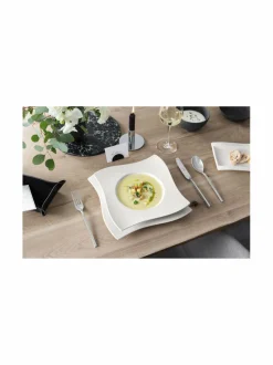 Lautaset & Kulhot|Villeroy & Boch New Wave -syvä lautanen 24 cm VALKOINEN