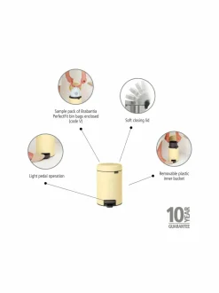 Roskakorit & -Pussit|Brabantia NewIcon-poljinroskakori 3 l MELLOW YELLOW