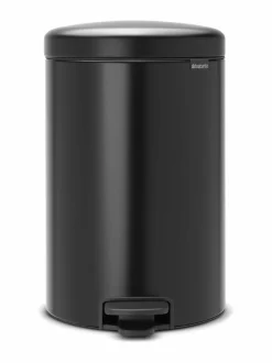 Roskakorit & -Pussit|Brabantia NewIcon-poljinroskakori 20 l MATT BLACK (MUSTA)