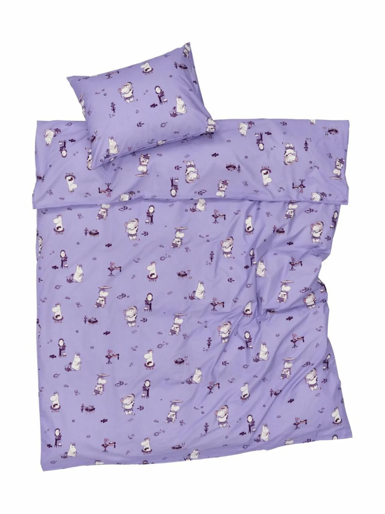 Liinavaatteet|Moomin Arabia Niiskuneiti-pussilakanasetti 150 x 210 cm + 50 x 60 cm MULTICOLOR