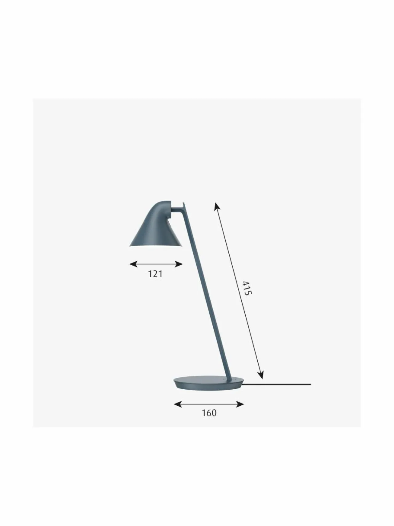 Pöytävalaisimet|Louis Poulsen NJP Mini -pöytävalaisin PETROL BLUE