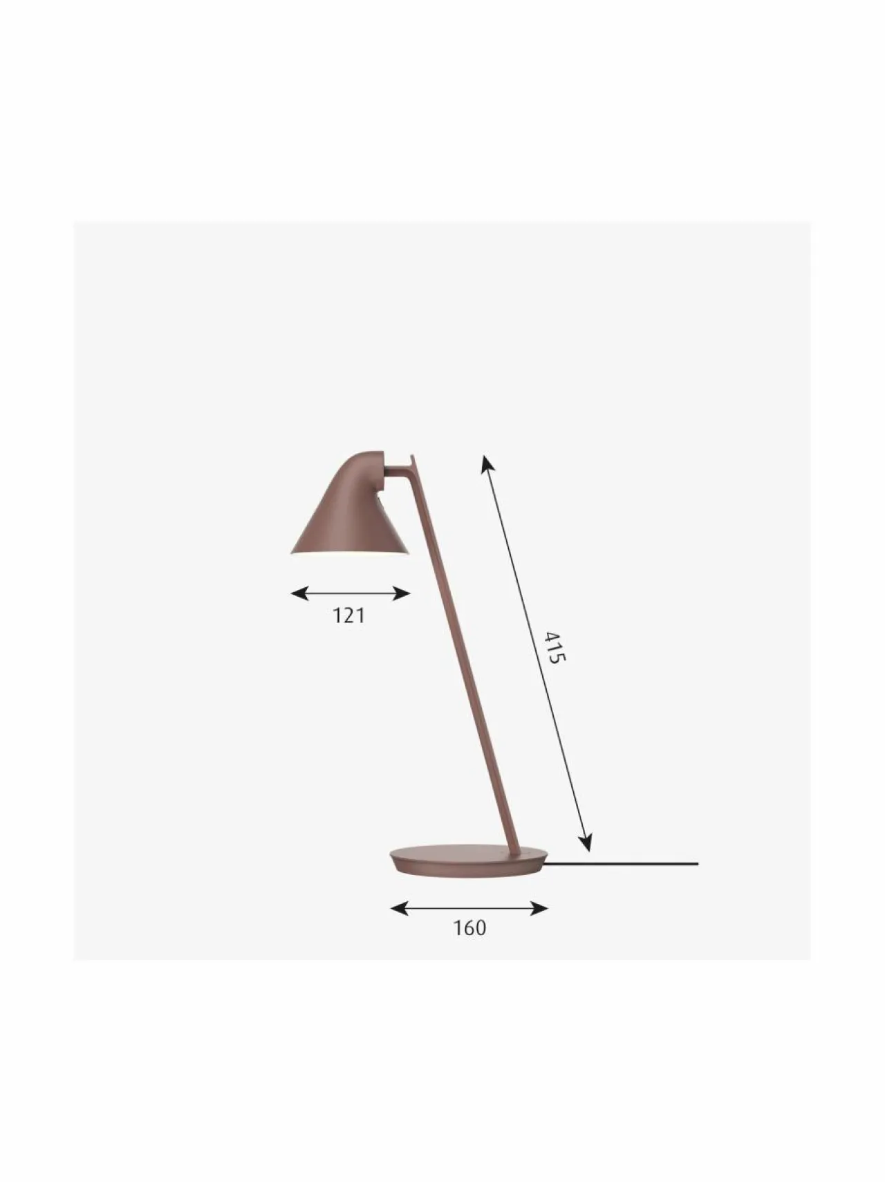 Pöytävalaisimet|Louis Poulsen NJP Mini -pöytävalaisin ROSE BROWN