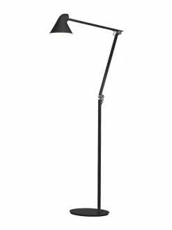 Lattiavalaisimet|Louis Poulsen NJP-LED-lattiavalaisin MUSTA