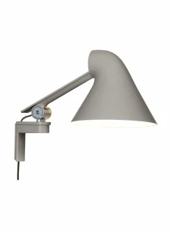 Seinävalaisimet|Louis Poulsen NJP-LED-seinävalaisin, lyhyt varsi LIGHT GREY (VAALEANHARMAA)