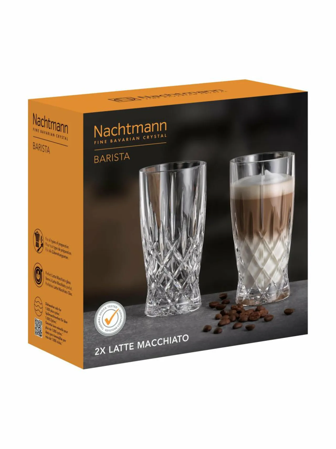 Lasit|Nachtmann Noblesse Barista Latte Machiato -kahvilasit 2 kpl TRANSPARENT