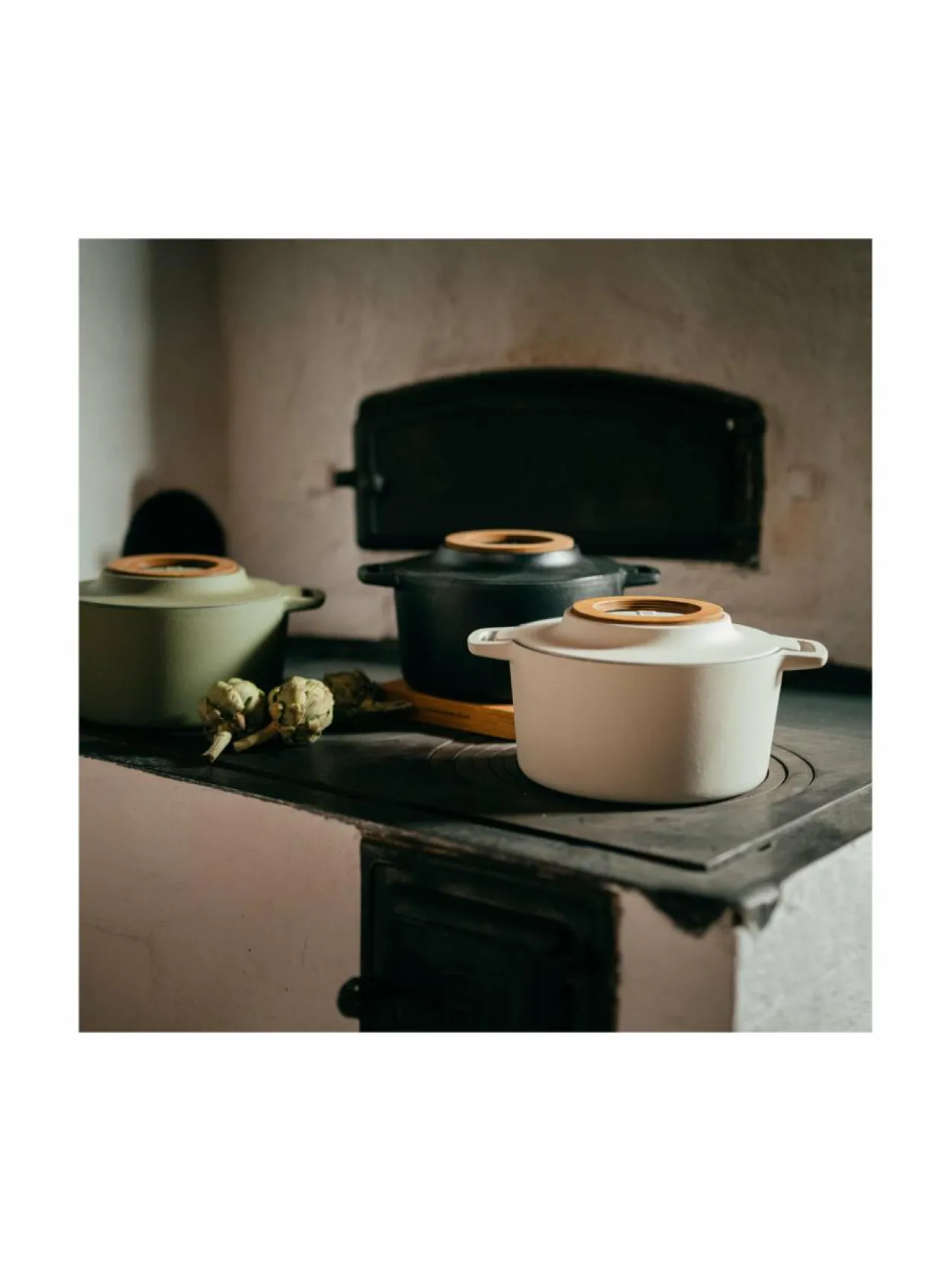 Keitto- & Paistoastiat|Fiskars Norden-valurautapata 4 L BIRCH (WHITE)