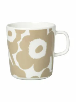 Mukit & Kupit & Asetit|Marimekko Oiva/Unikko-muki 4 dl BEIGEWHITE