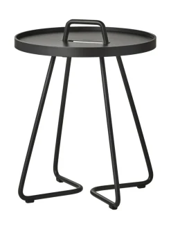 Puutarhakalusteet & Pehmusteet|Cane-Line On-the-move -sivupöytä MUSTA