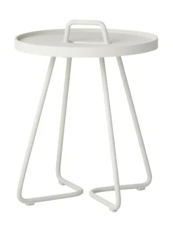 Puutarhakalusteet & Pehmusteet|Cane-Line On-the-move -sivupöytä VALKOINEN