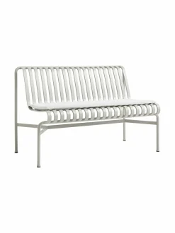 Puutarhakalusteet & Pehmusteet|HAY Palissade Dining -penkki selkänojalla 128 x 70 cm SKY GREY (HARMAA)