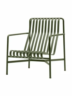 Puutarhakalusteet & Pehmusteet|HAY Palissade Lounge Chair High -lepotuoli 73 x 92 cm OLIVE (OLIIVINVIHREÄ)