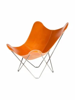 Tuolit & Jakkarat|Cuero Pampa Mariposa -lepakkotuoli POLO/CHROME (PUNARUSKEA/KROMI)