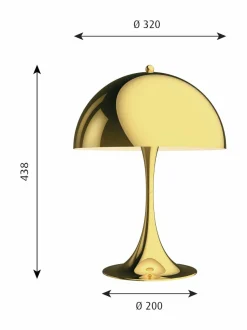 Pöytävalaisimet|Louis Poulsen Panthella 320 -pöytävalaisin GOLD