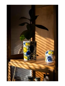 Koriste-Esineet|Arabia Paratiisi-maljakko, 18 cm WHITE, BLUE, YELLOW, GREEN