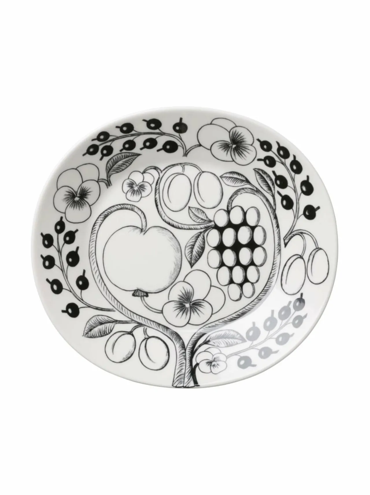 Tarjoiluastiat|Arabia Paratiisi-tarjoilulautanen 25 cm BLACK/WHITE