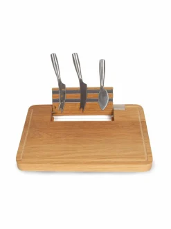 Tarjoiluastiat|BOSKA Party Cheese Board -juustoalusta ja juustoveitset 350 x 260 x 45 mm TAMMI