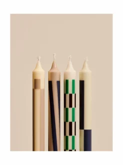 Kynttilät & Lyhdyt|HAY Pattern-kynttilät 4 kpl MULTI