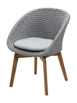 Puutarhakalusteet & Pehmusteet|Cane-Line Peacock-tuoli VAALEAN HARMAA