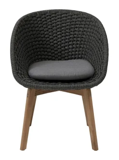 Puutarhakalusteet & Pehmusteet|Cane-Line Peacock-tuoli TUMMA HARMAA, HARMAA