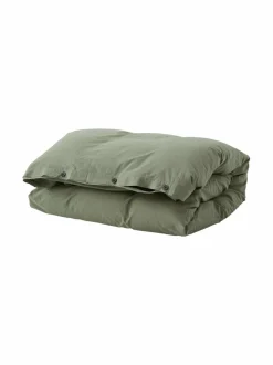Liinavaatteet|Tekla Percale-pussilakana OLIVE GREEN