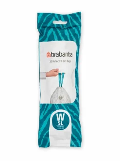 Roskakorit & -Pussit|Brabantia PerfectFit W -roskapussit 5 l, 20 kpl WHITE (VALKOINEN)