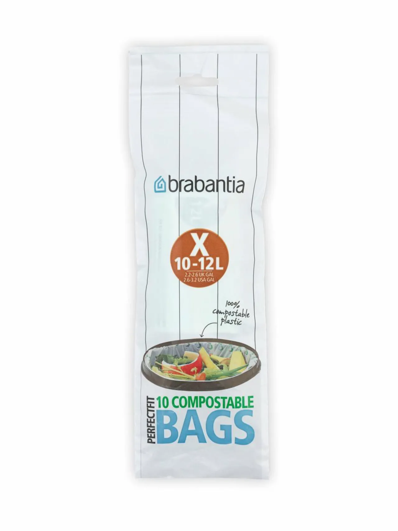 Roskakorit & -Pussit|Brabantia PerfectFit X -biohajoavat roskapussit 10-20 l VIHREÄ