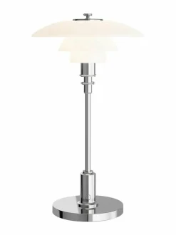 Pöytävalaisimet|Louis Poulsen PH 2/1 Portable -pöytävalaisin HIGH LUSTRE CHROME PLATED