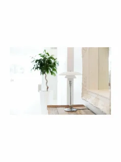 Pöytävalaisimet|Louis Poulsen PH 3/2 -pöytävalaisin KROMI/VALKOINEN OPAALI