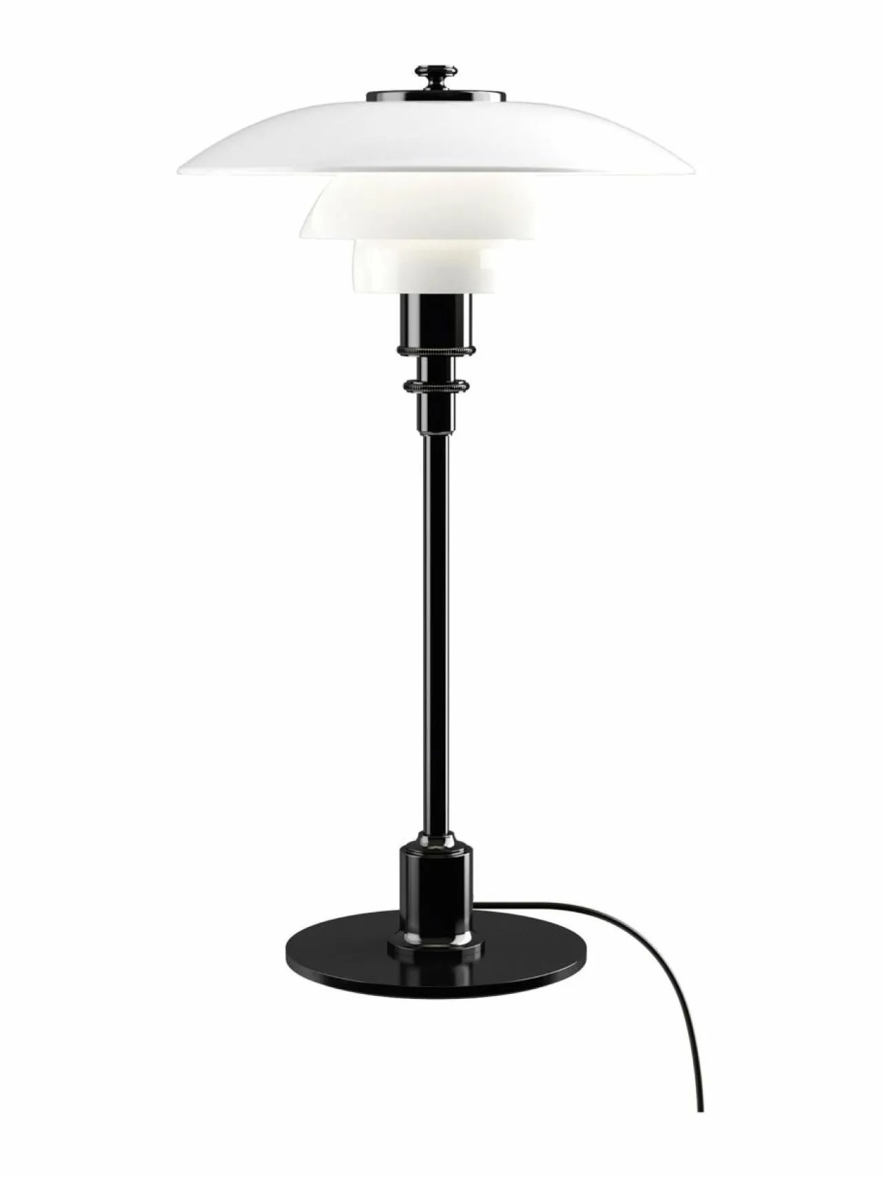 Pöytävalaisimet|Louis Poulsen PH 2/1 -pöytävalaisin VALKOINEN/MUSTA