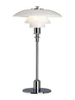 Pöytävalaisimet|Louis Poulsen PH 2/1 -pöytävalaisin KROMI/VALKOINEN