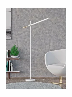 Lattiavalaisimet|Design by Grönlund Piano-lattiavalaisin 155 cm VALKOINEN/MESSINKI