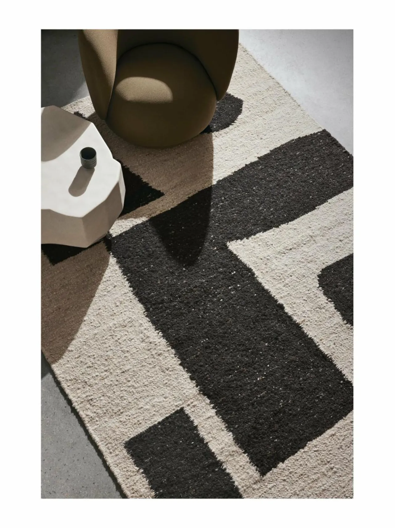 Matot|Ferm Living Piece-villamatto 300 x 200 cm OFF-WHITE/COFFEE