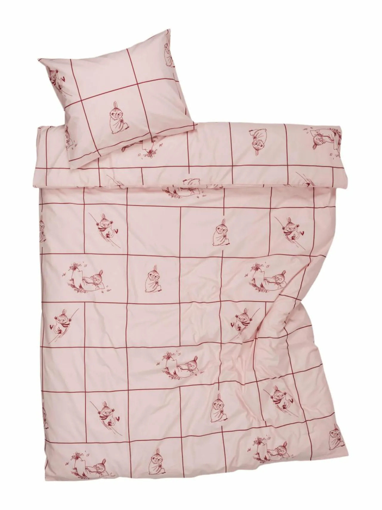 Liinavaatteet|Moomin Arabia Pikku Myy -luomupuuvillainen pussilakanasetti, 150 x 210 cm PINK