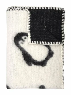 Sisustustyynyt|Huovat & Päiväpeitot|Pentik Pingviini-torkkupeitto 65 x 90 cm BLACK