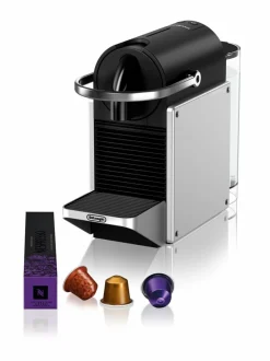 Kahvin- & Vedenkeittimet|Nespresso Pixie-kahvikapselikone METAL