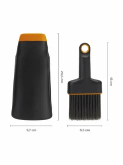 Työkalut|Fiskars Planting Set - multakauha ja harja BLACK