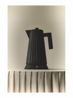 Kahvin- & Vedenkeittimet|Alessi Plissé-vedenkeitin lämpötilansäädöllä 1,7 l B BLACK