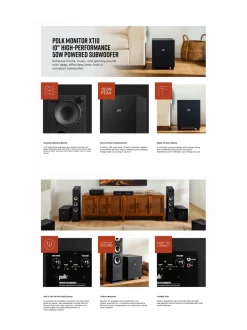 Audio|Polk Audio MXT10 SUB aktiivisubwoofer, musta