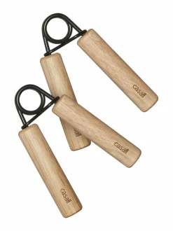 Kuntoilutarvikkeet|Casall Power Grip Medium -puristuskahvat 2-pack 103 NATURAL WOOD /BLACK