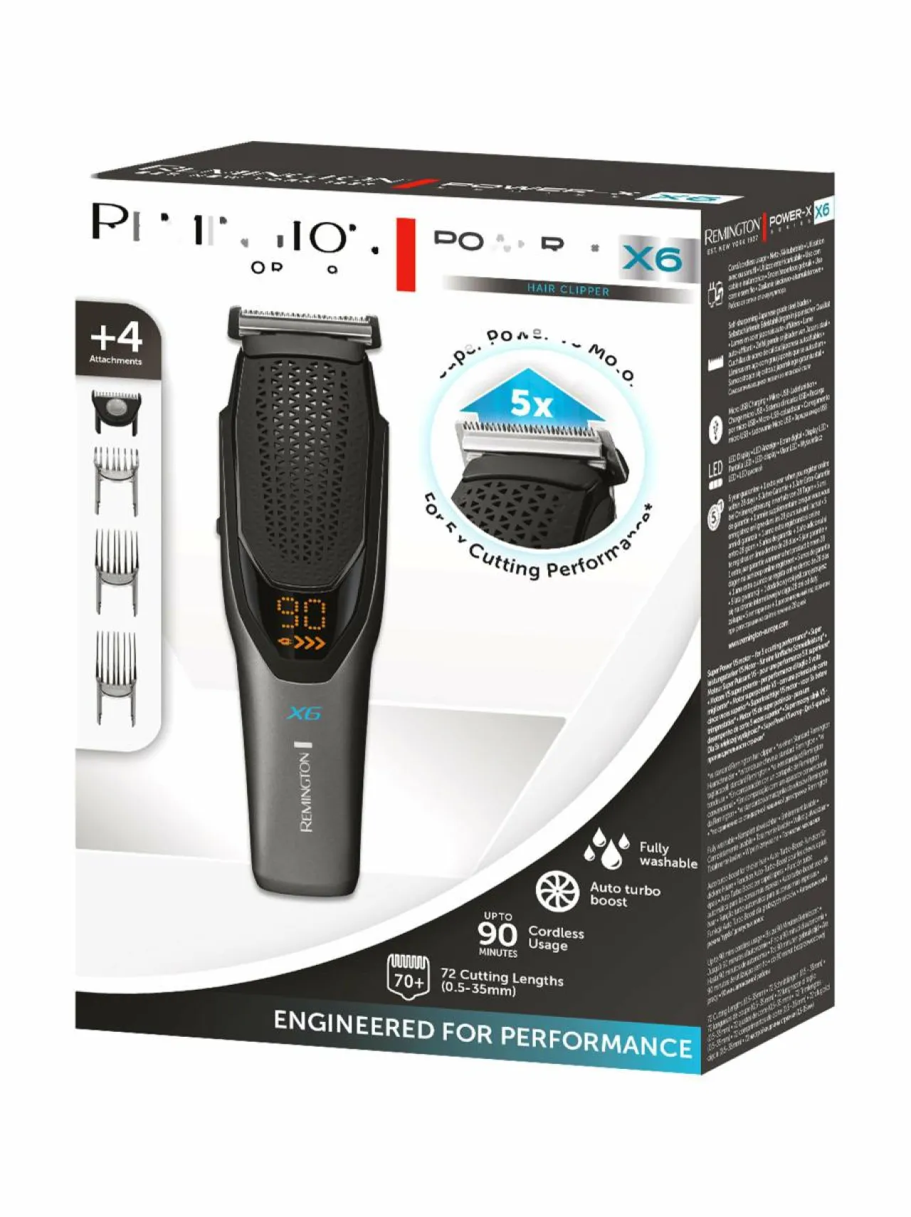 Hiustenhoito|Remington Power-X Series X6 -hiustenleikkuukone BLACK