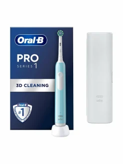 Hampaidenhoito|Oral-B PRO1- sähköhammasharja + matkakotelo TURQUOISE
