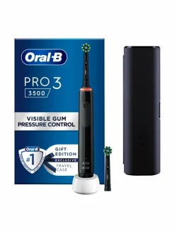 Hampaidenhoito|Oral-B PRO3- sähköhammasharja + matkakotelo BLACK
