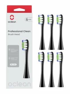 Hampaidenhoito|Oclean Professional Clean -harjaspäät 6-pack BLACK
