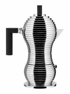 Tee, Kahvi & Vesi|Alessi Pulcina-espressopannu, 6 kupin BLACK