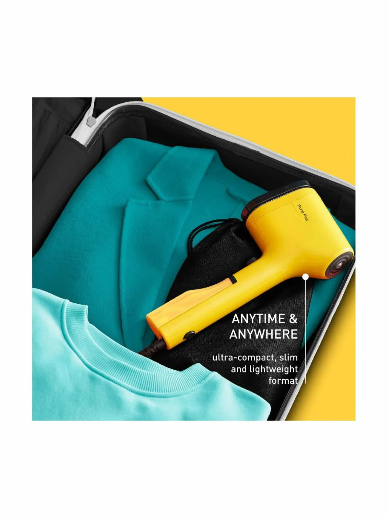 Pyykkihuolto|Tefal Pure Pop -tekstiilihöyrystin YELLOW