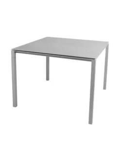 Puutarhakalusteet & Pehmusteet|Cane-Line Pure-ruokapöytä 100 x 100 cm TAUPE, BETONINHARMAA