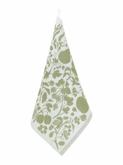 Keittiö- & Kattaustekstiilit|Lapuan Kankurit Puutarha- keittiöpyyhe/servietti pellavasekoitteesta 4 WHITE-OLIVE