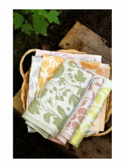 Keittiö- & Kattaustekstiilit|Lapuan Kankurit Puutarha- keittiöpyyhe/servietti pellavasekoitteesta 2 WHITE-LIME