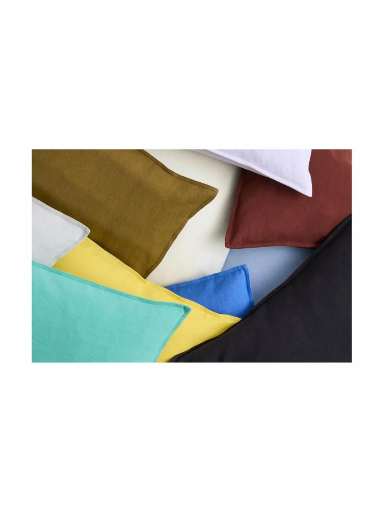 Sisustustyynyt|HAY Puuvilla-pellavatyyny 50 x 50 cm EMERALD GREEN