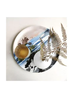 Tarjoiluastiat|ESTER VISUAL Pyöreä tarjotin Kuninkaanlaavu halk. 35 cm